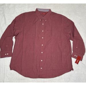 IZOD Red Dahlia Button Down Shirt 3XL Big and Tall NWT